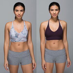 Lululemon Retreat Bra In Sugar Crush Multi / Black Cherry Size 4